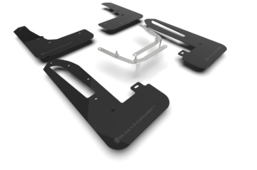 Picture of Rally Armor RAL UR Blk Flap/Grey Logo Mud Flaps - MF97-UR-BLK-GRY