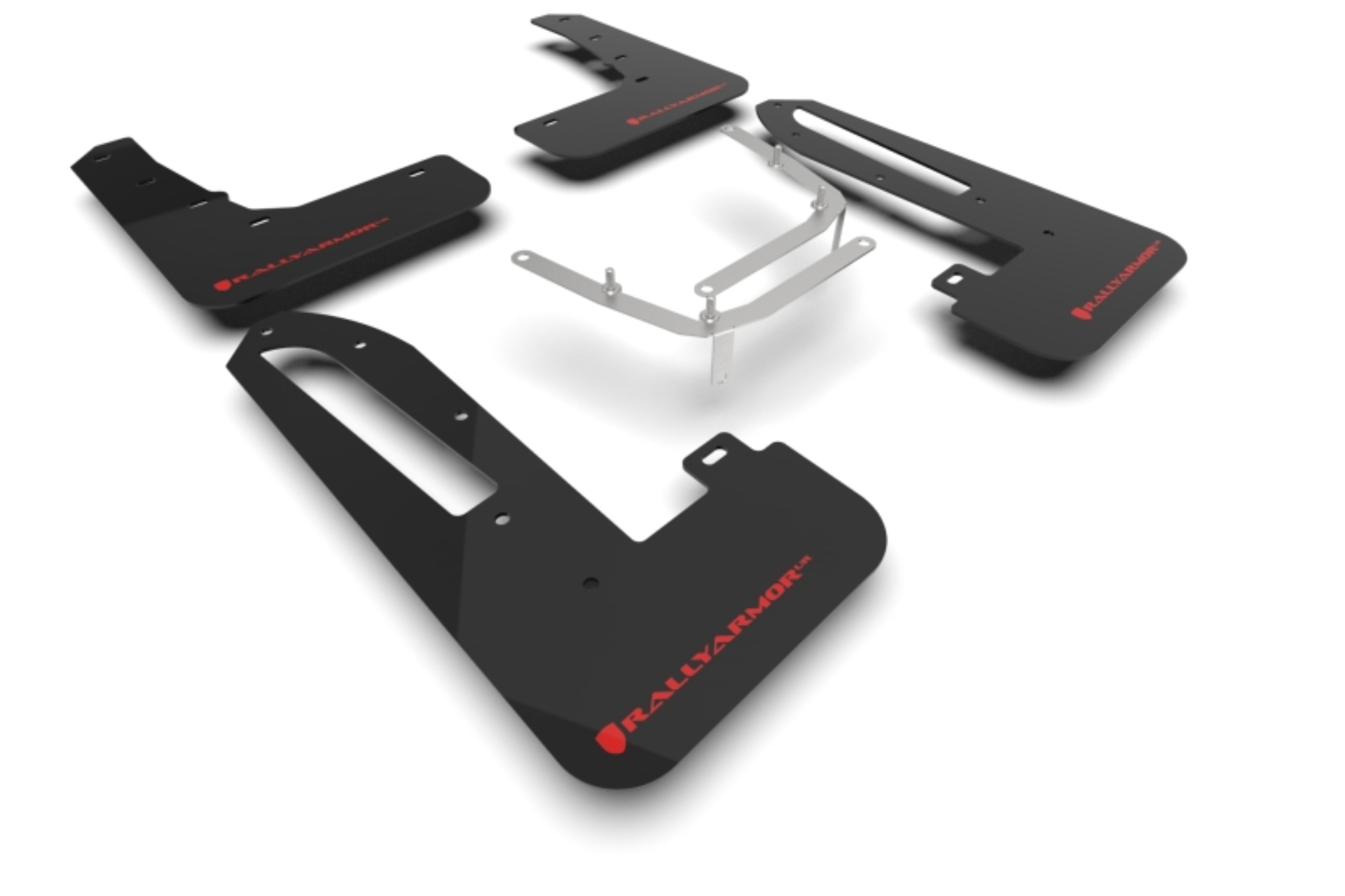 Picture of Rally Armor RAL UR Blk Flap/Rd Logo Mud Flaps - MF97-UR-BLK-RD