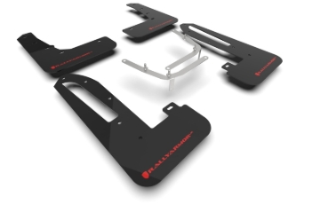 Picture of Rally Armor RAL UR Blk Flap/Rd Logo Mud Flaps - MF97-UR-BLK-RD