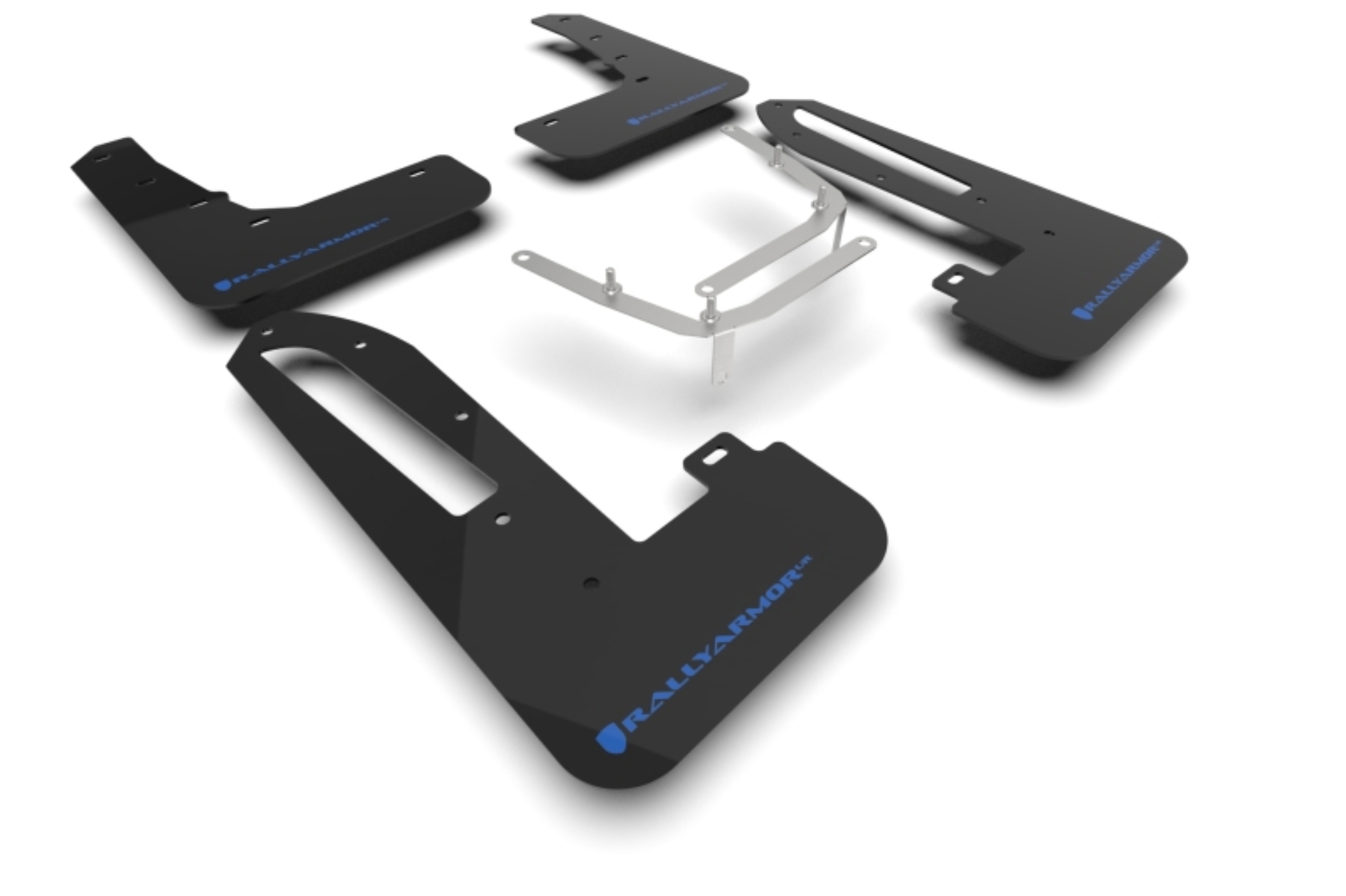 Picture of Rally Armor RAL UR Blk Flap/Blue Logo Mud Flaps - MF97-UR-BLK-NB