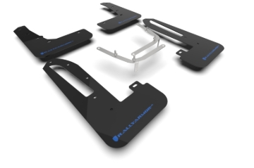 Picture of Rally Armor RAL UR Blk Flap/Blue Logo Mud Flaps - MF97-UR-BLK-NB