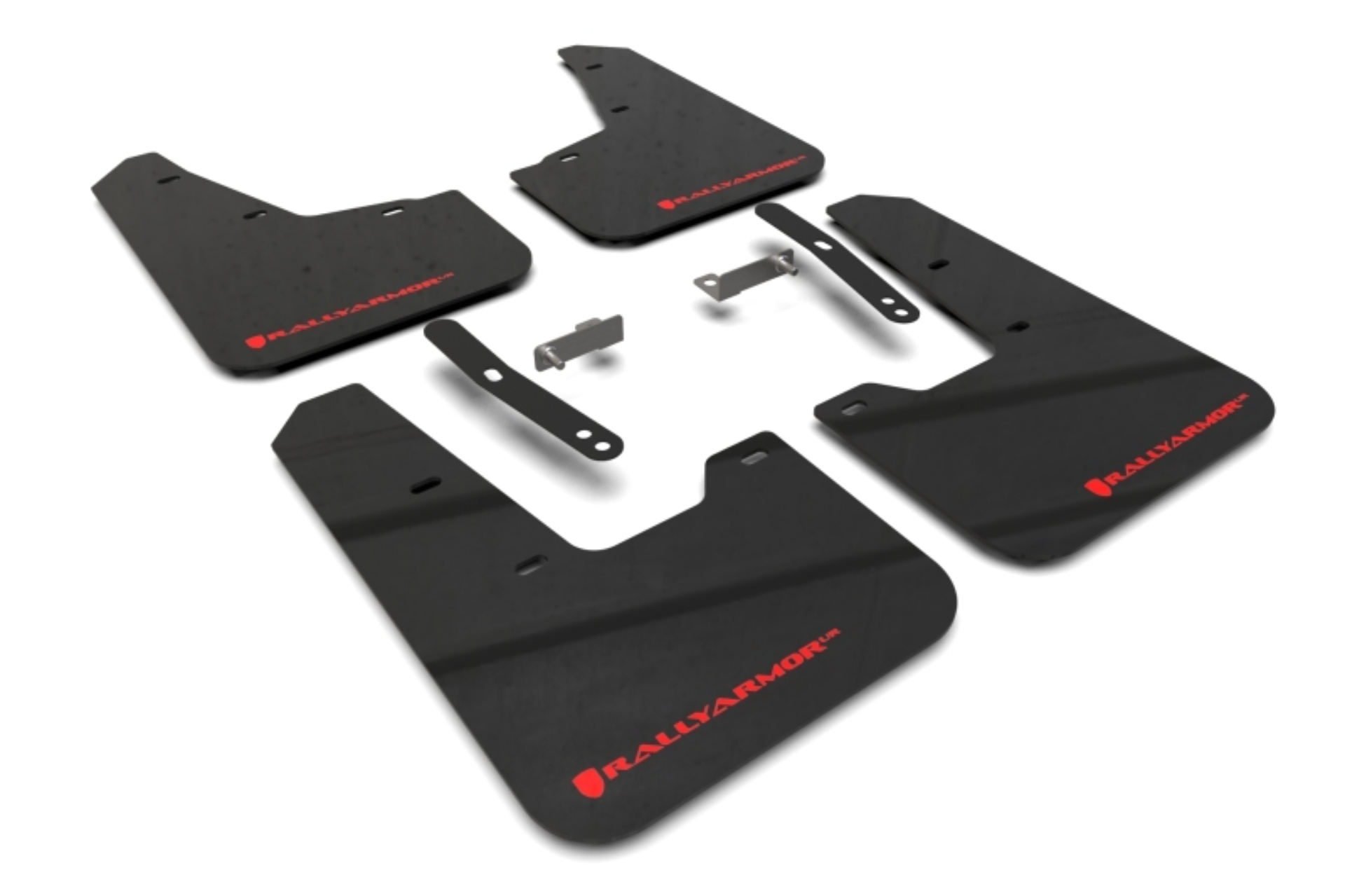 Picture of Rally Armor RAL UR Blk Flap/Rd Logo Mud Flaps - MF21-UR-BLK-RD