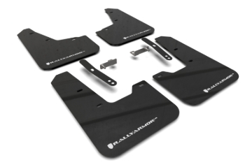 Picture of Rally Armor RAL UR Blk Flap/Wht Logo Mud Flaps - MF21-UR-BLK-WH