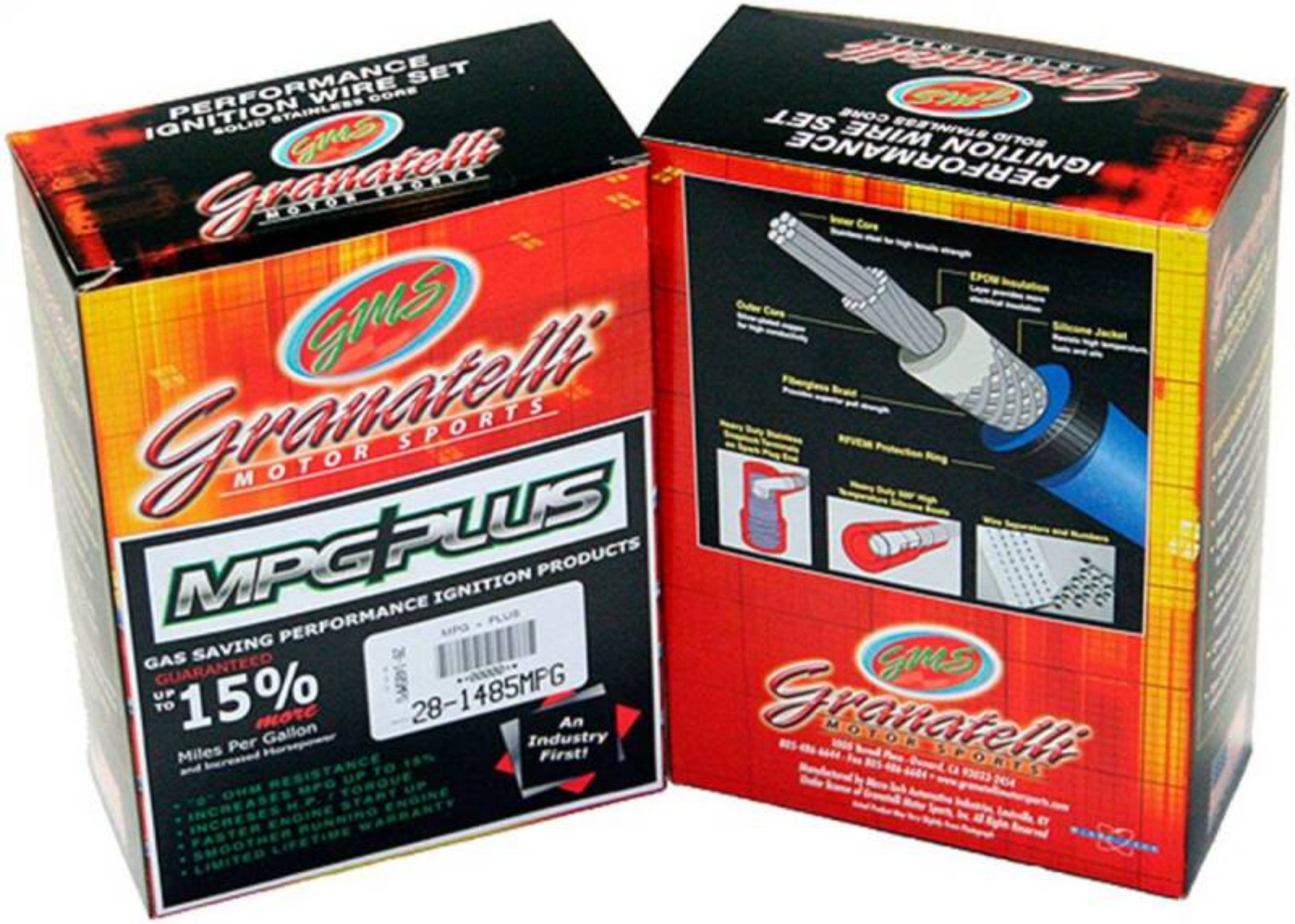 Picture of Granatelli Motor Sports GMS Performance Ignition Wires Spark Plug Wire Sets - 28-2116HTB