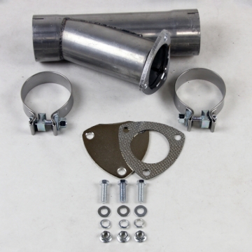 Picture of Granatelli 2.0in Aluminized Mild Steel Manual Exhaust Cutout w/Slip Fit/Band Clamp