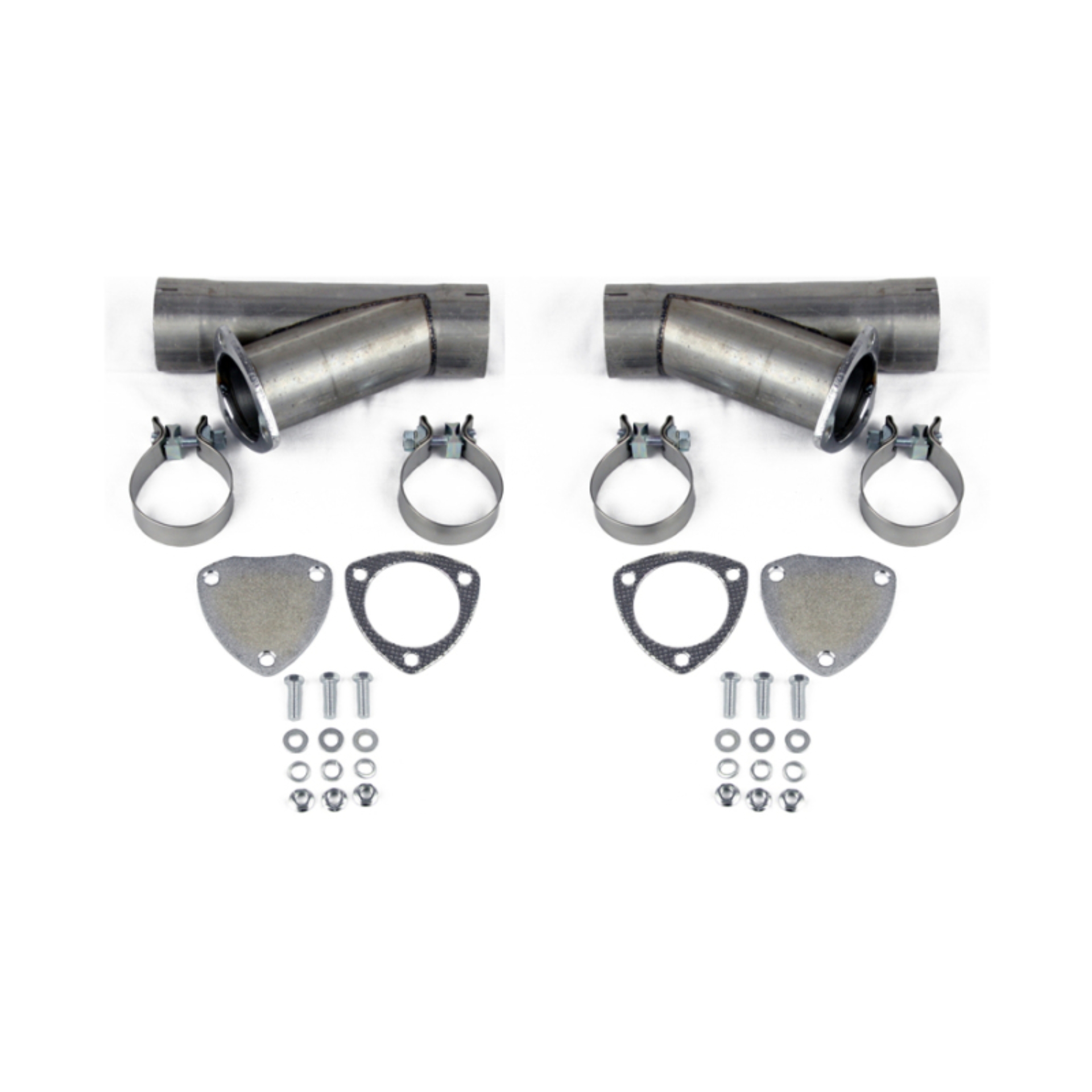 Picture of Granatelli 5.0in Aluminized Mild Steel Manual Dual Exhaust Cutout w/Slip Fit & Band Clamps
