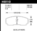 Picture of Hawk Performance HAWK ER-1 Brake Pad Sets - HB110D.654
