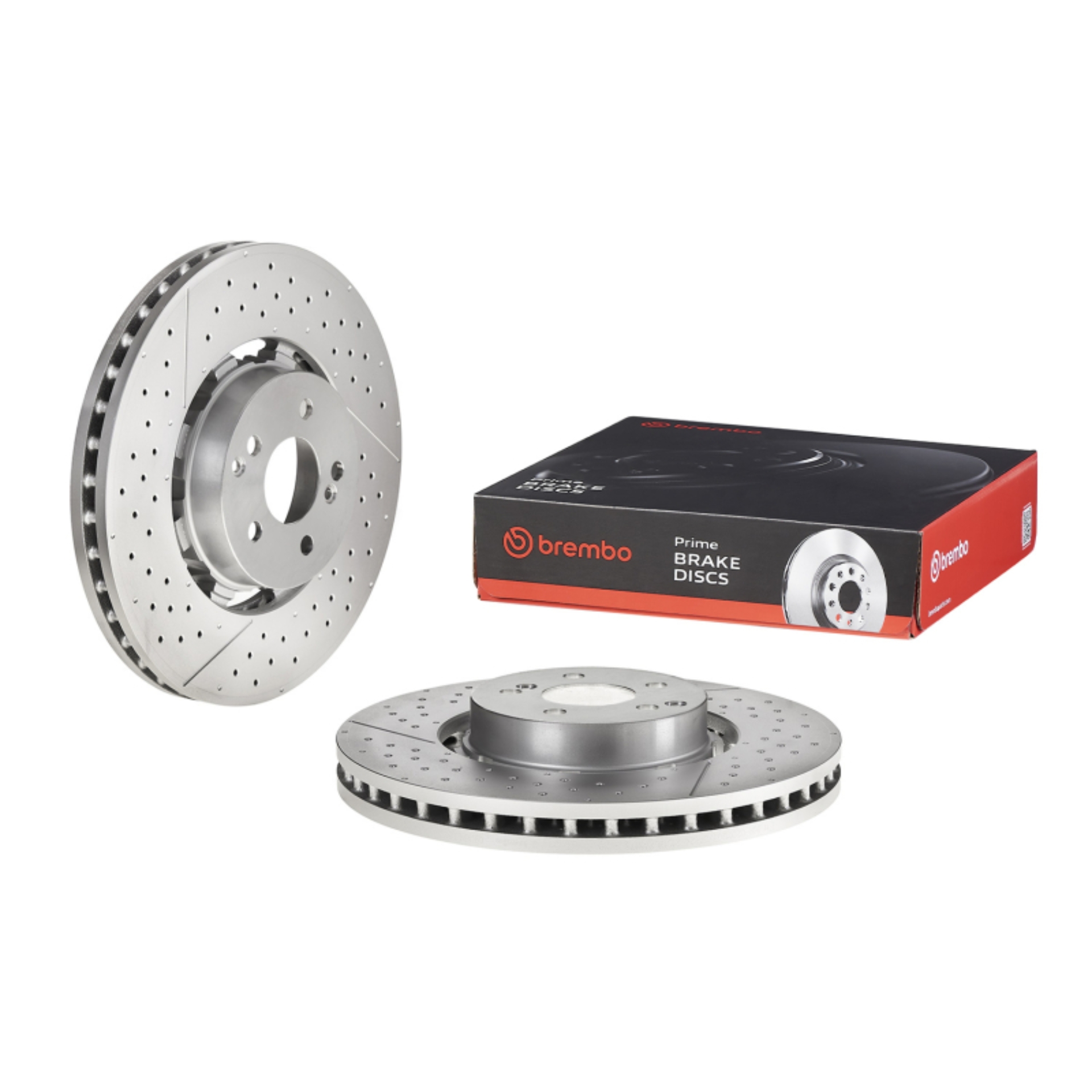 Picture of Brembo OE BRE Drilled UV Coated Rotors Brake Rotors - 09.A945.33