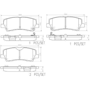 Picture of Brembo OE BRE Ceramic Pads Brake Pads - P24232N