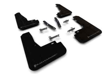 Picture of Rally Armor RAL UR Blk Flap/Dark Grey Logo Mud Flaps - MF91-UR-BLK-DGRY