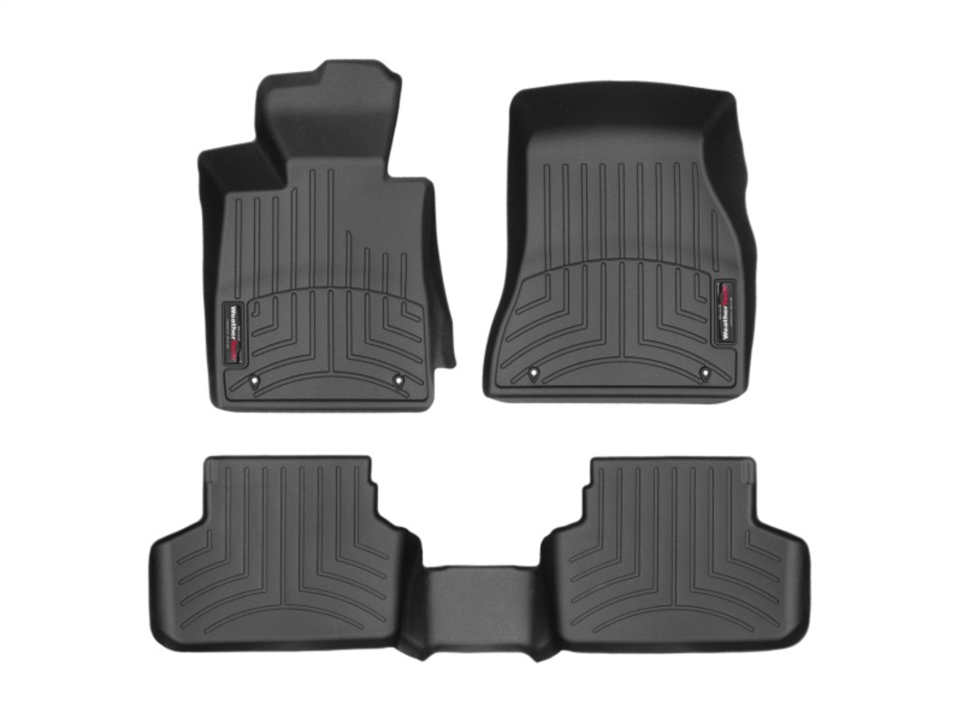 Picture of WeatherTech WT FloorLiner-Front-Blk Floor Mats - 441089-1-2