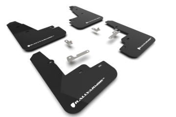 Picture of Rally Armor RAL UR Blk Flap/Wht Logo Mud Flaps - MF96-UR-BLK-WH