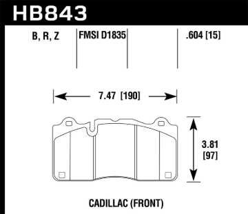Picture of Hawk Performance HAWK HPS Brake Pad Sets - HB843F.604