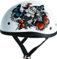 Picture of Bikers Choice BKC Original White Rose Helmet Helmets and Accessories - 649528