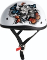 Picture of Bikers Choice BKC Original White Rose Helmet Helmets and Accessories - 649526