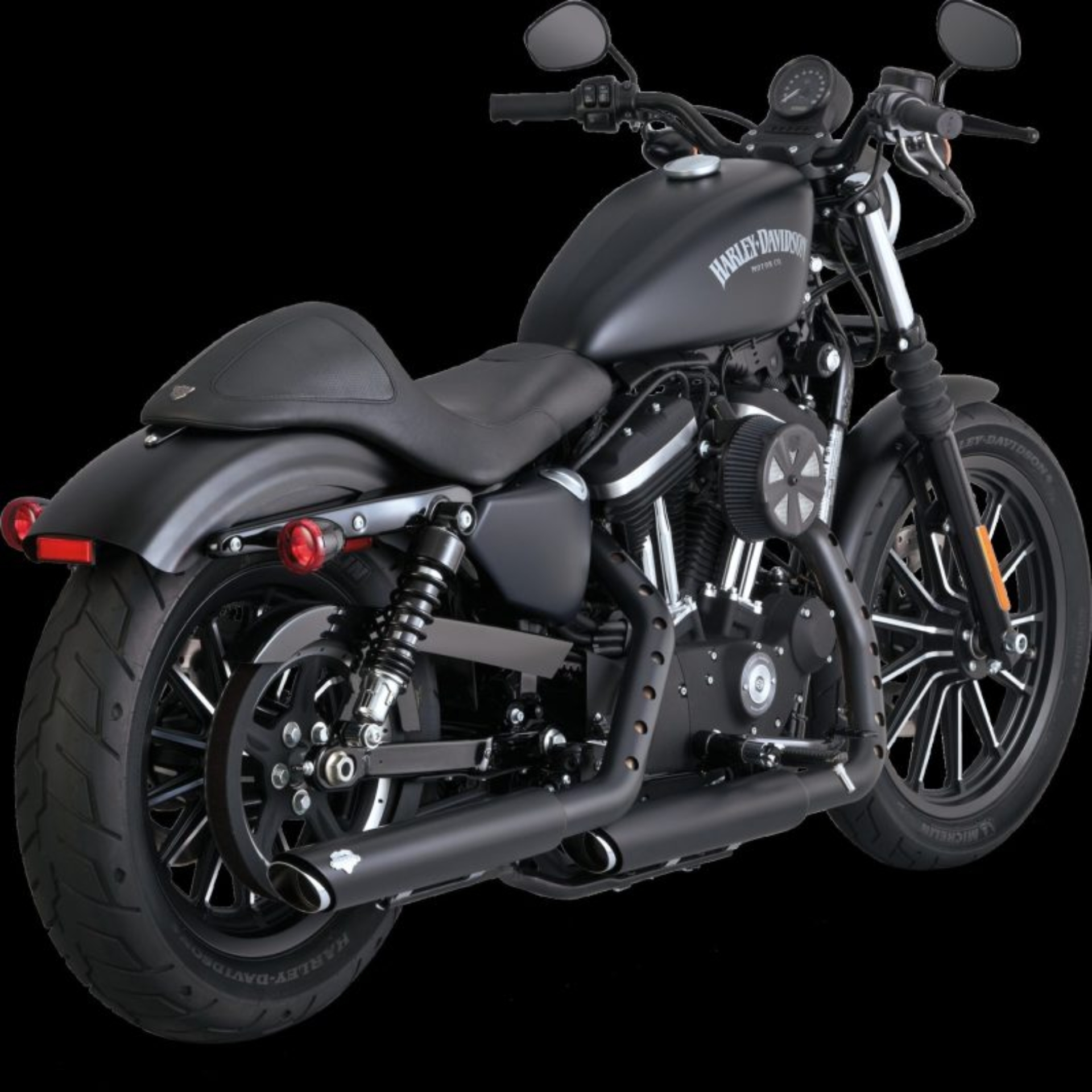 Picture of Vance and Hines VAH Twin Slash Slip-Ons Motorcycle Slip-On - 46361