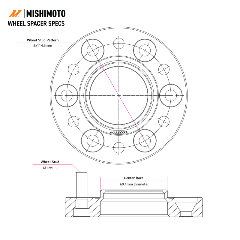 Picture of Mishimoto MM Wheel Spacers Wheel Spacers & Adapters - MMWS-005-450BK