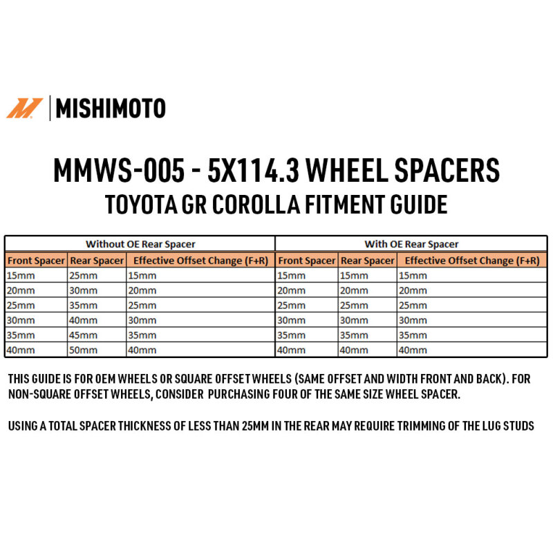 Picture of Mishimoto MM Wheel Spacers Wheel Spacers & Adapters - MMWS-005-450BK