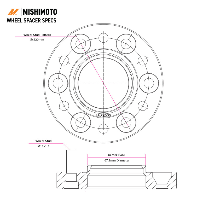 Picture of Mishimoto MM Wheel Spacers Wheel Spacers & Adapters - MMWS-007-150BK