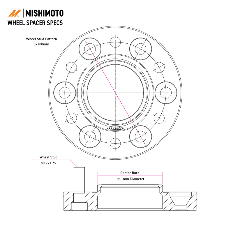 Picture of Mishimoto MM Wheel Spacers Wheel Spacers & Adapters - MMWS-007-300BK