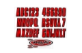 Picture of Hardline HRL Registration Letters Stickers/Decals/Banners - REBLK320