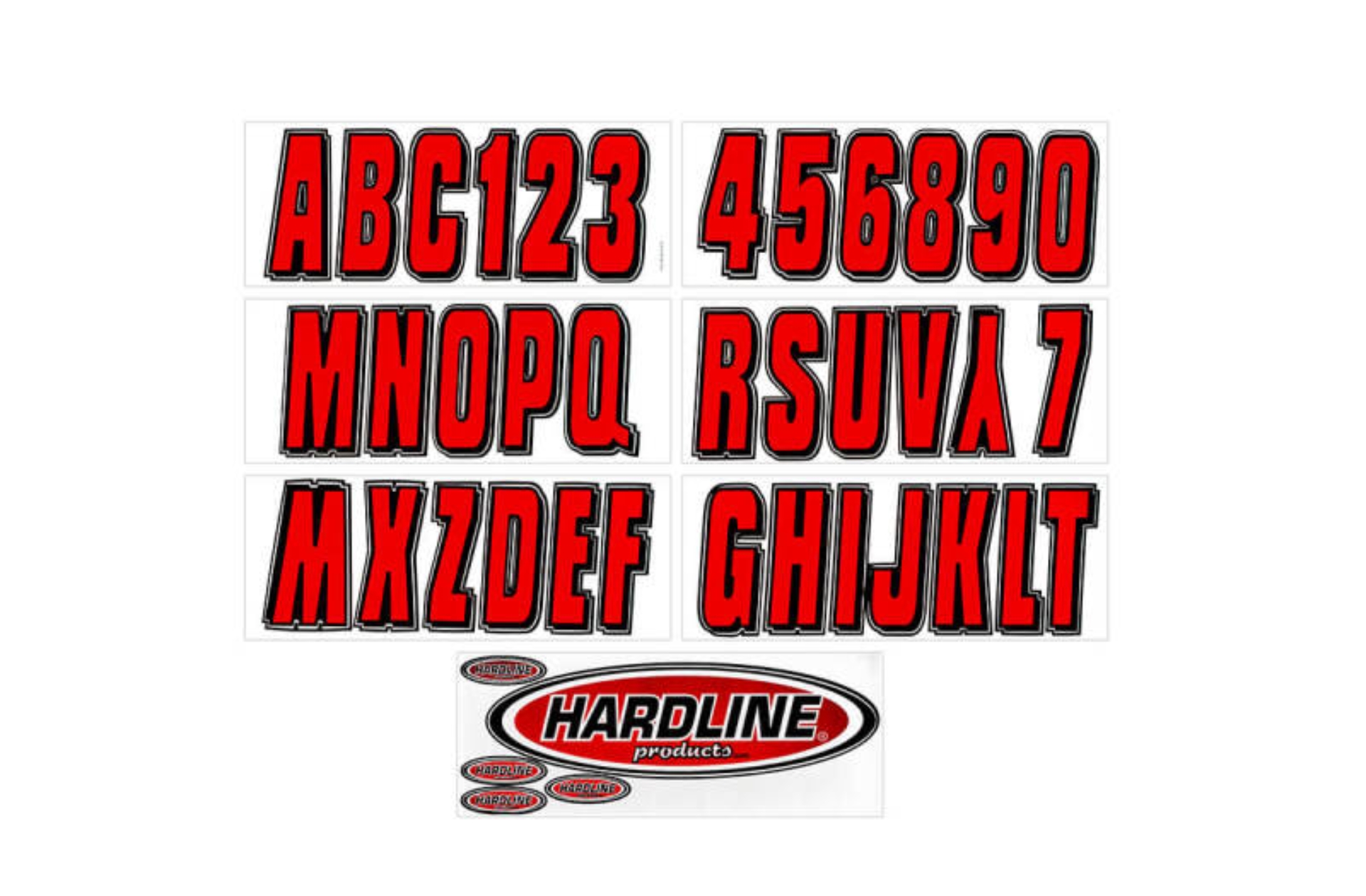 Picture of Hardline HRL Registration Letters Stickers/Decals/Banners - REBLK320