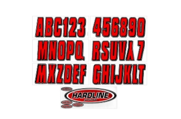 Picture of Hardline HRL Registration Letters Stickers/Decals/Banners - REBLK320
