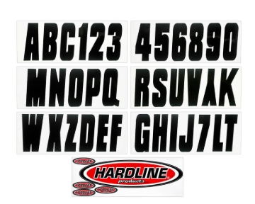 Picture of Hardline HRL Registration Letters Stickers/Decals/Banners - BLK350EC