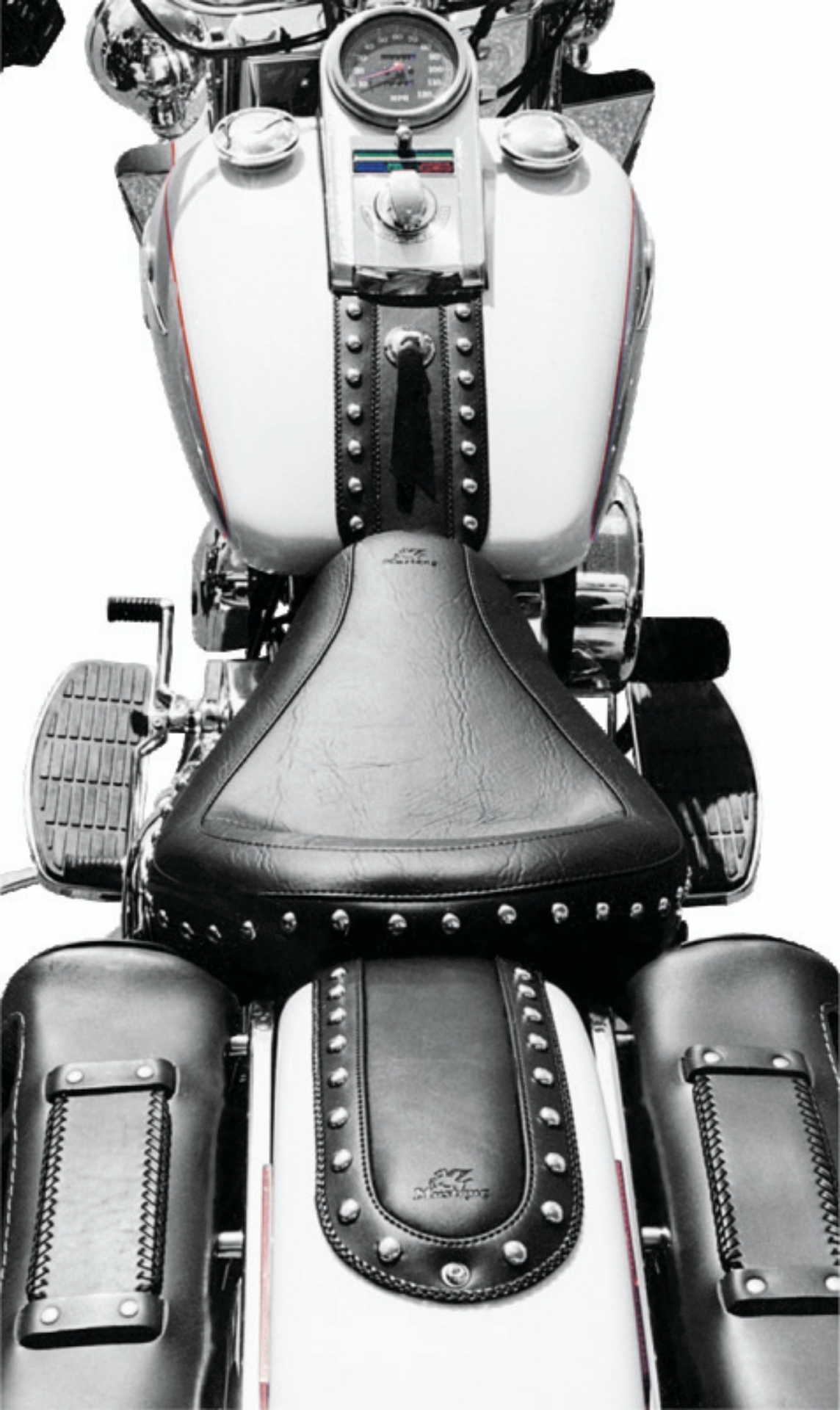 Picture of Mustang Motorcycle MMP Solo with Driver Backrest Original Solo Motorcycle Seats - 79429