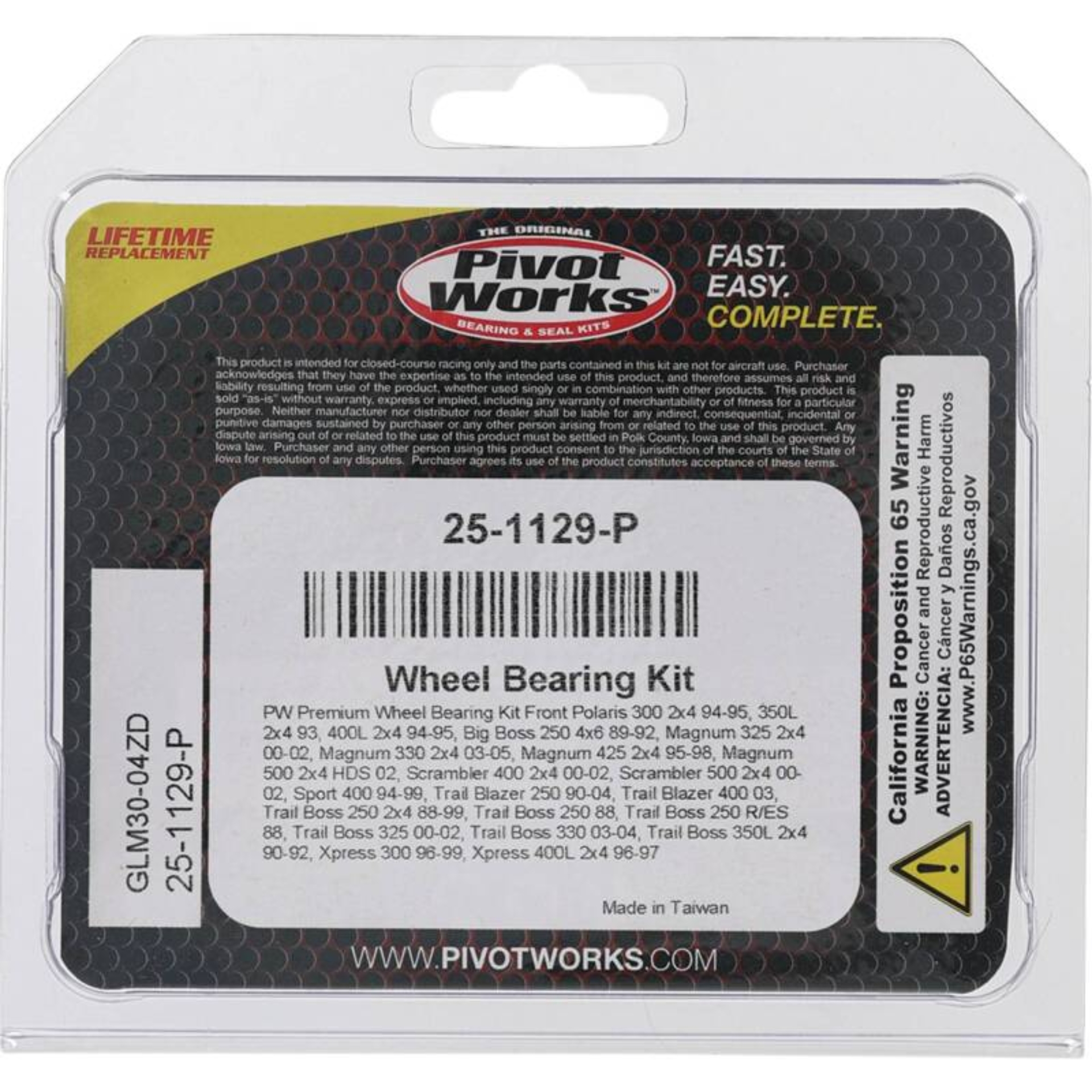 Picture of Pivot Works PIV Wheel Bearing Kit - 25-1129-P