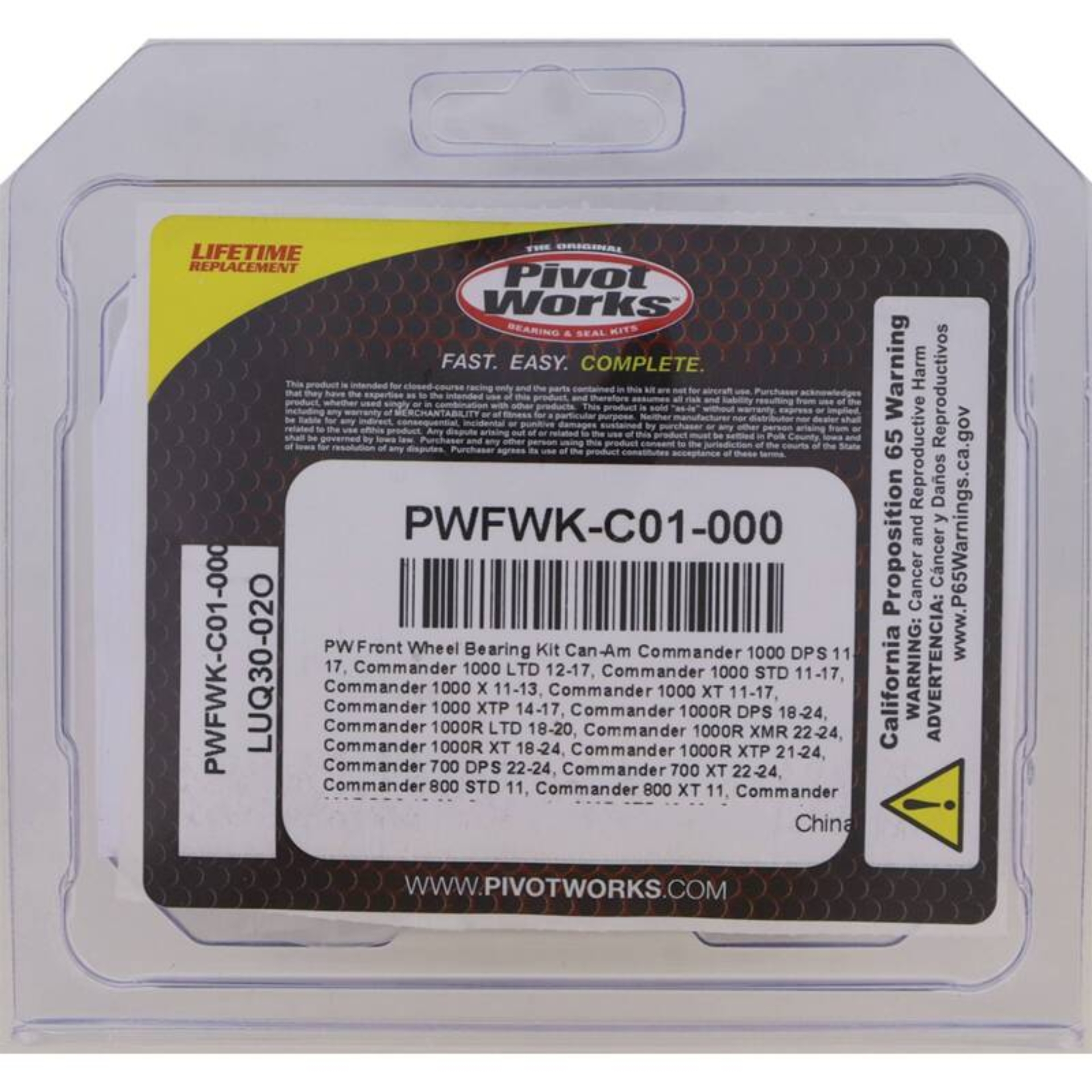 Picture of Pivot Works PIV Wheel Bearing Kit - PWFWK-C01-000