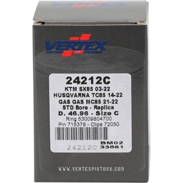 Picture of Vertex Pistons VEP Cast Replica Piston Kit Piston Sets - 24212C
