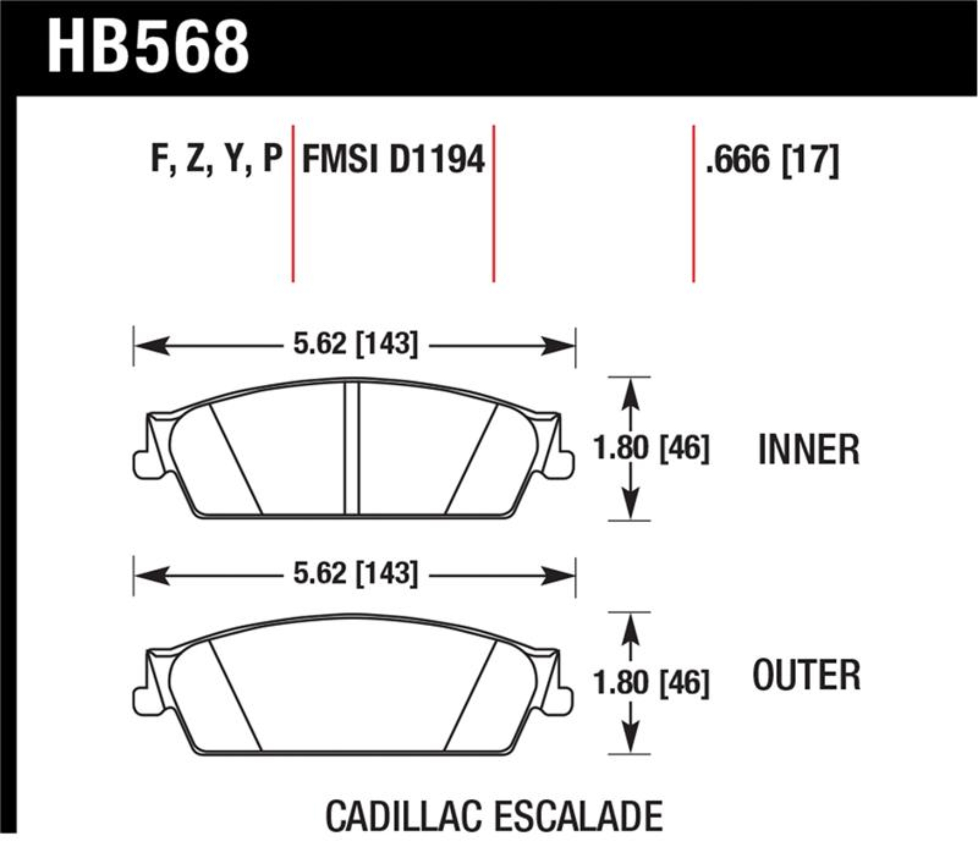 Picture of Hawk Performance HAWK LTS Brake Pads Rear - HB568Y.666