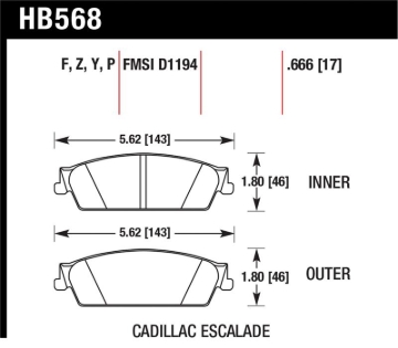Picture of Hawk Performance HAWK LTS Brake Pads Rear - HB568Y.666