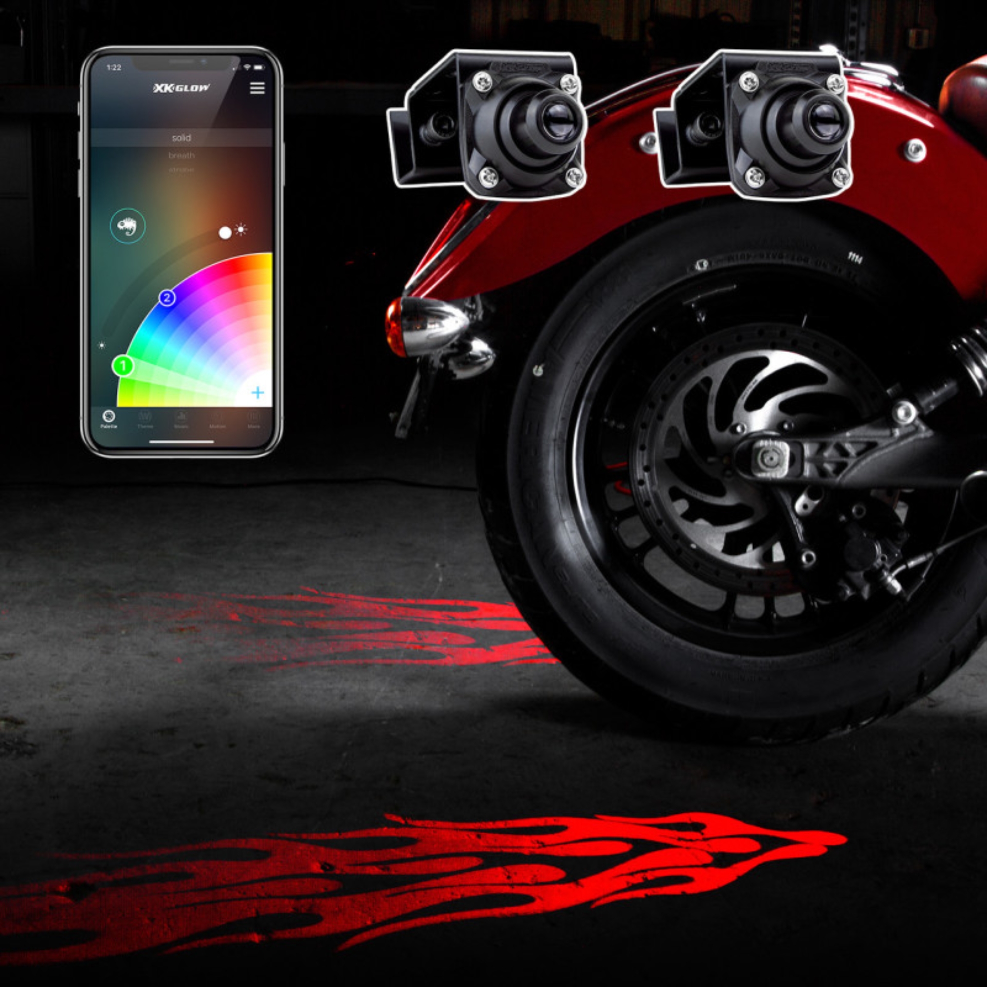 Picture of XKGLOW XKG LED Projector Light Accessories and Wiring - XK-CFX-STA-FLAME
