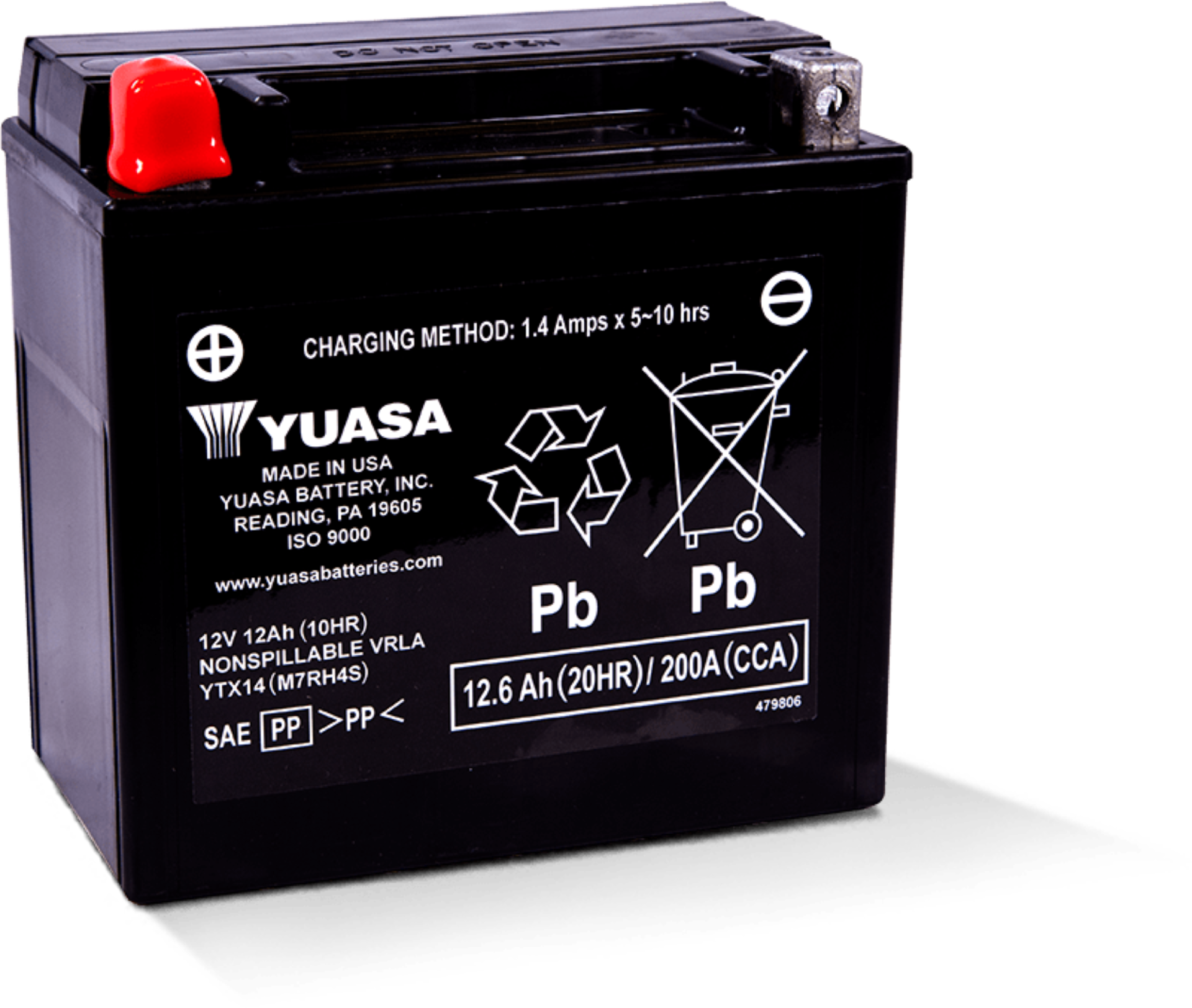 Picture of Yuasa Battery YSA Maintenance Free Battery Batteries - YUAM7RH4S