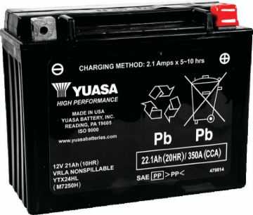 Picture of Yuasa Battery YSA Maintenance Free Battery Batteries - YUAM7250H