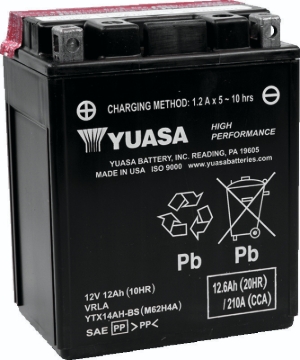 Picture of Yuasa Battery YSA Maintenance Free Battery Batteries - YUAM62H4A