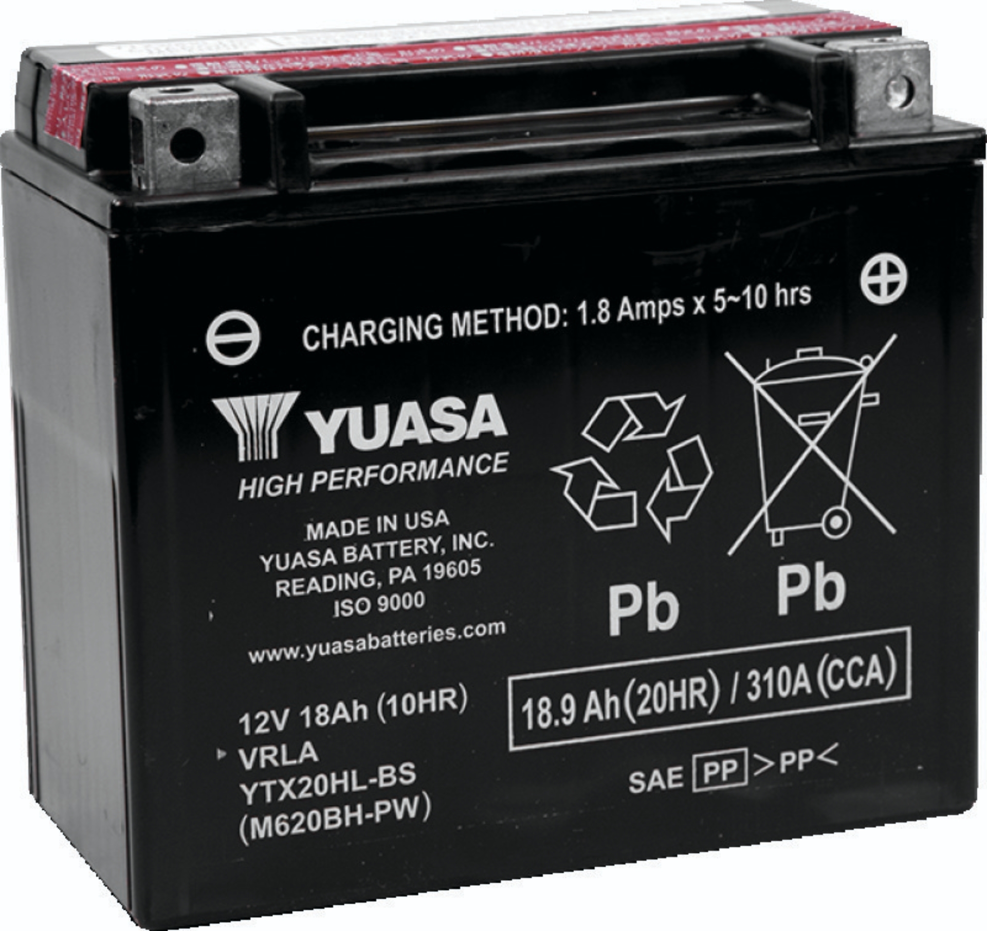Picture of Yuasa Battery YSA Maintenance Free Battery Batteries - YUAM620BH-PW