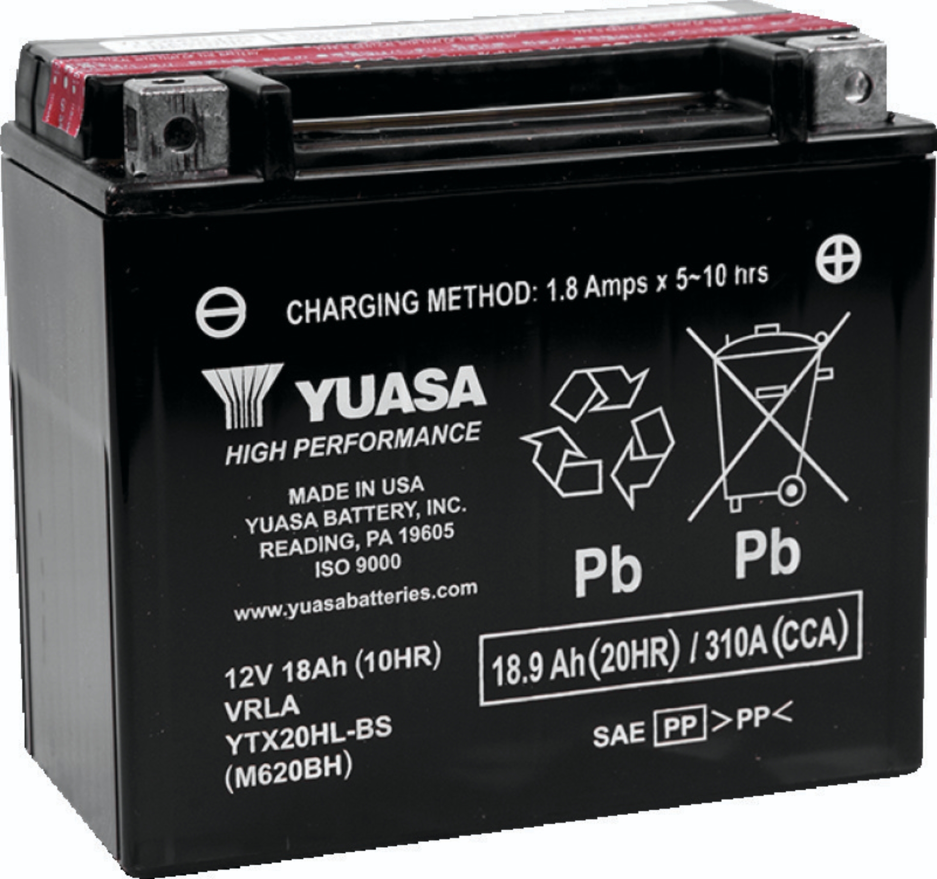Picture of Yuasa Battery YSA Maintenance Free Battery Batteries - YUAM620BH