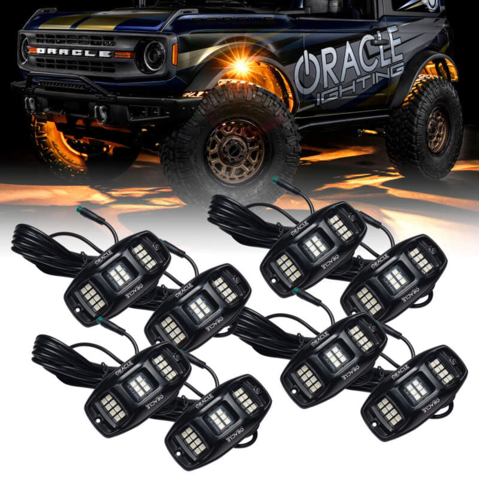 Picture of ORACLE Lighting ORL Underbody Rock Lights Light Bars & Cubes - 5895-339-8