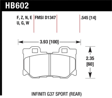 Picture of Hawk Performance HAWK Ceramic Brake Pad Sets Rear - HB602Z.545