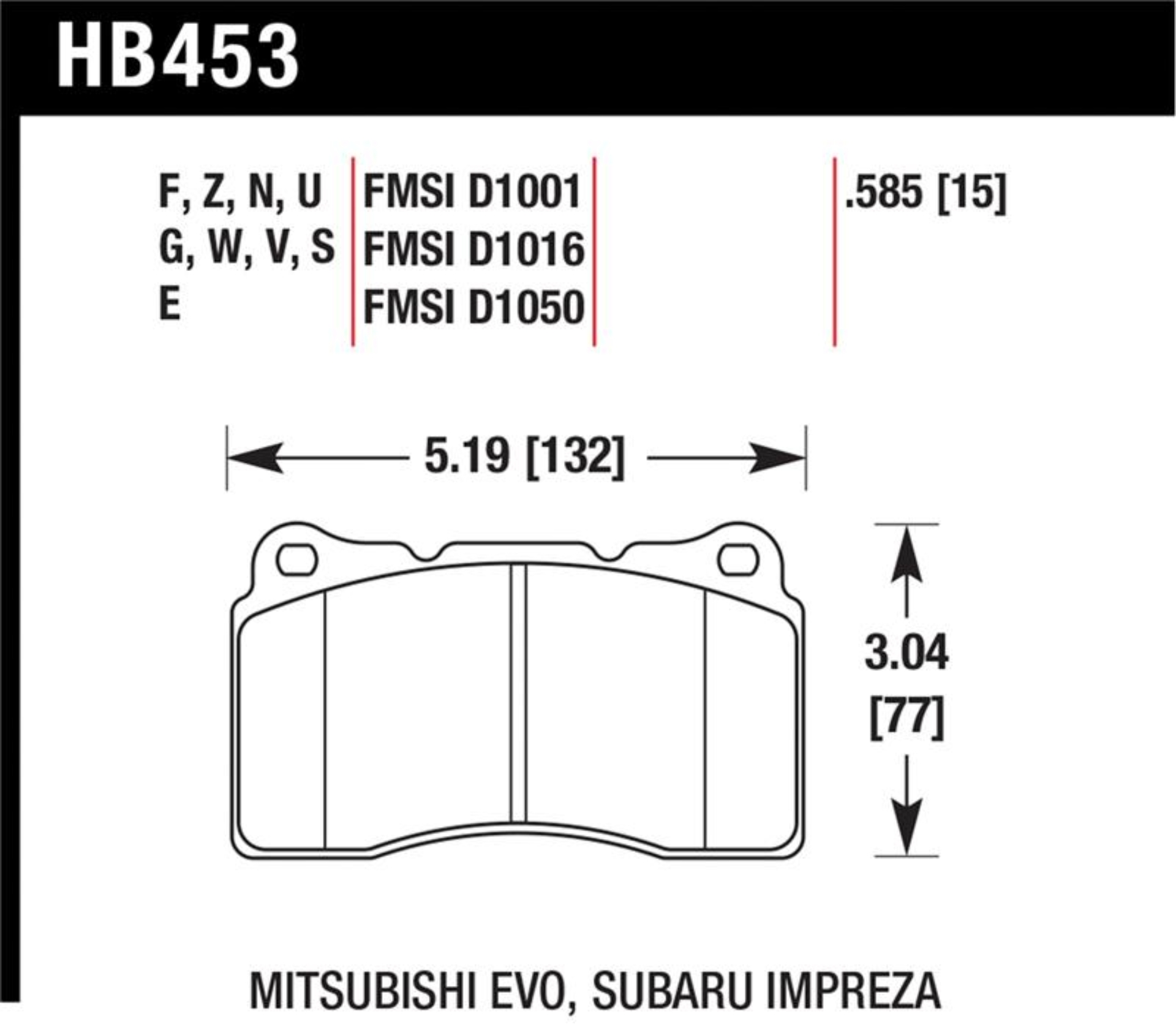 Picture of Hawk Performance HAWK DTC-30 Brake Pad Sets - HB453W.585