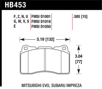 Picture of Hawk Performance HAWK DTC-30 Brake Pad Sets - HB453W.585