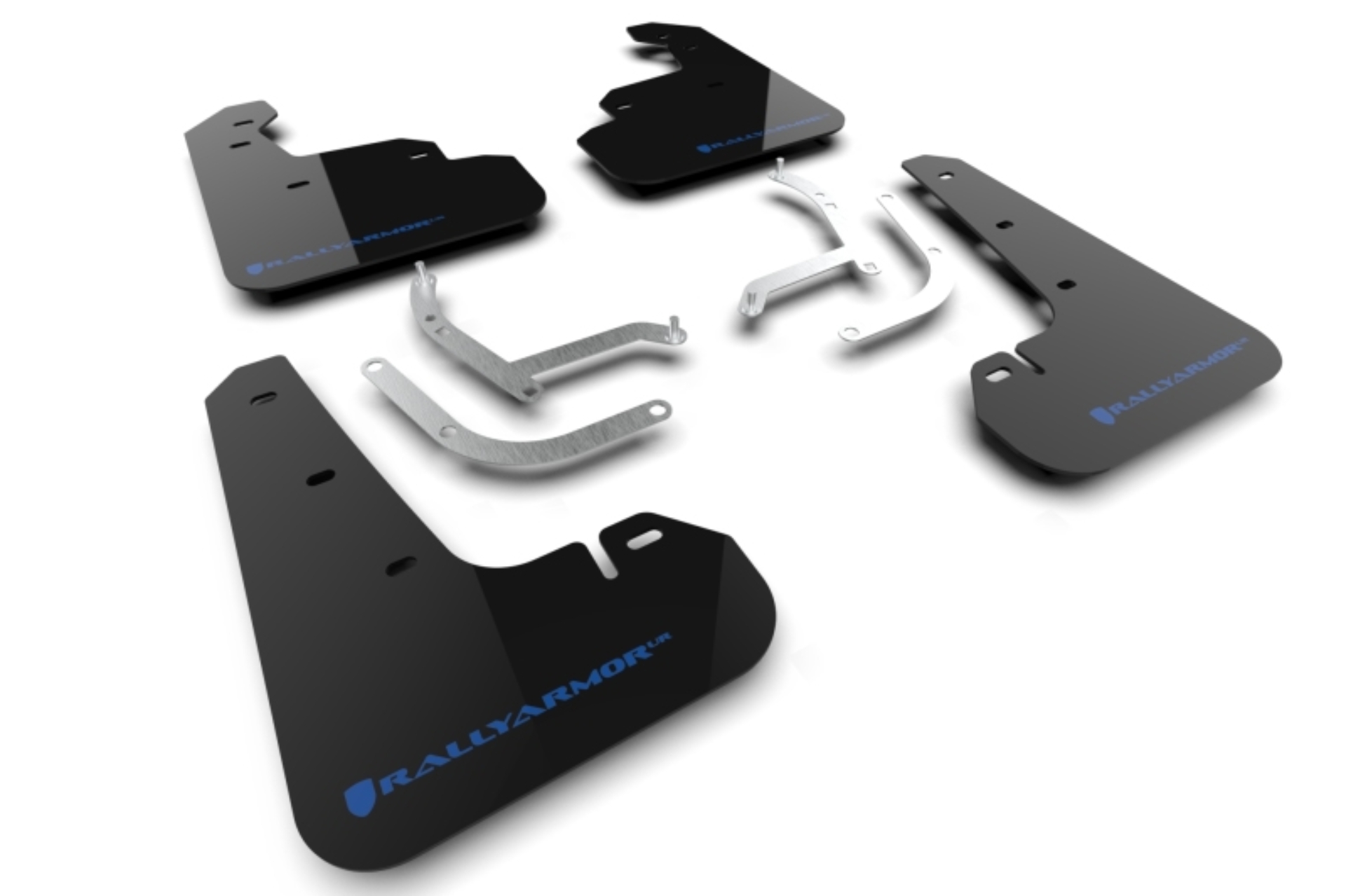 Picture of Rally Armor RAL UR Blk Flap/Blue Logo Mud Flaps - MF105-UR-BLK-NB