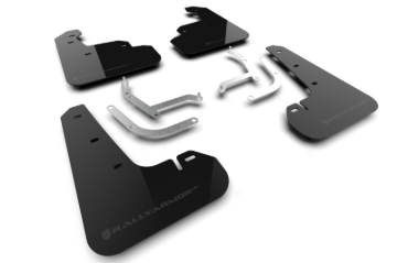 Picture of Rally Armor RAL UR Blk Flap/Grey Logo Mud Flaps - MF105-UR-BLK-GRY