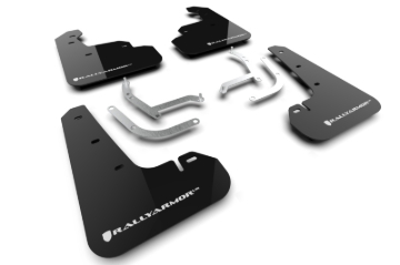 Picture of Rally Armor RAL UR Blk Flap/Wht Logo Mud Flaps - MF105-UR-BLK-WH