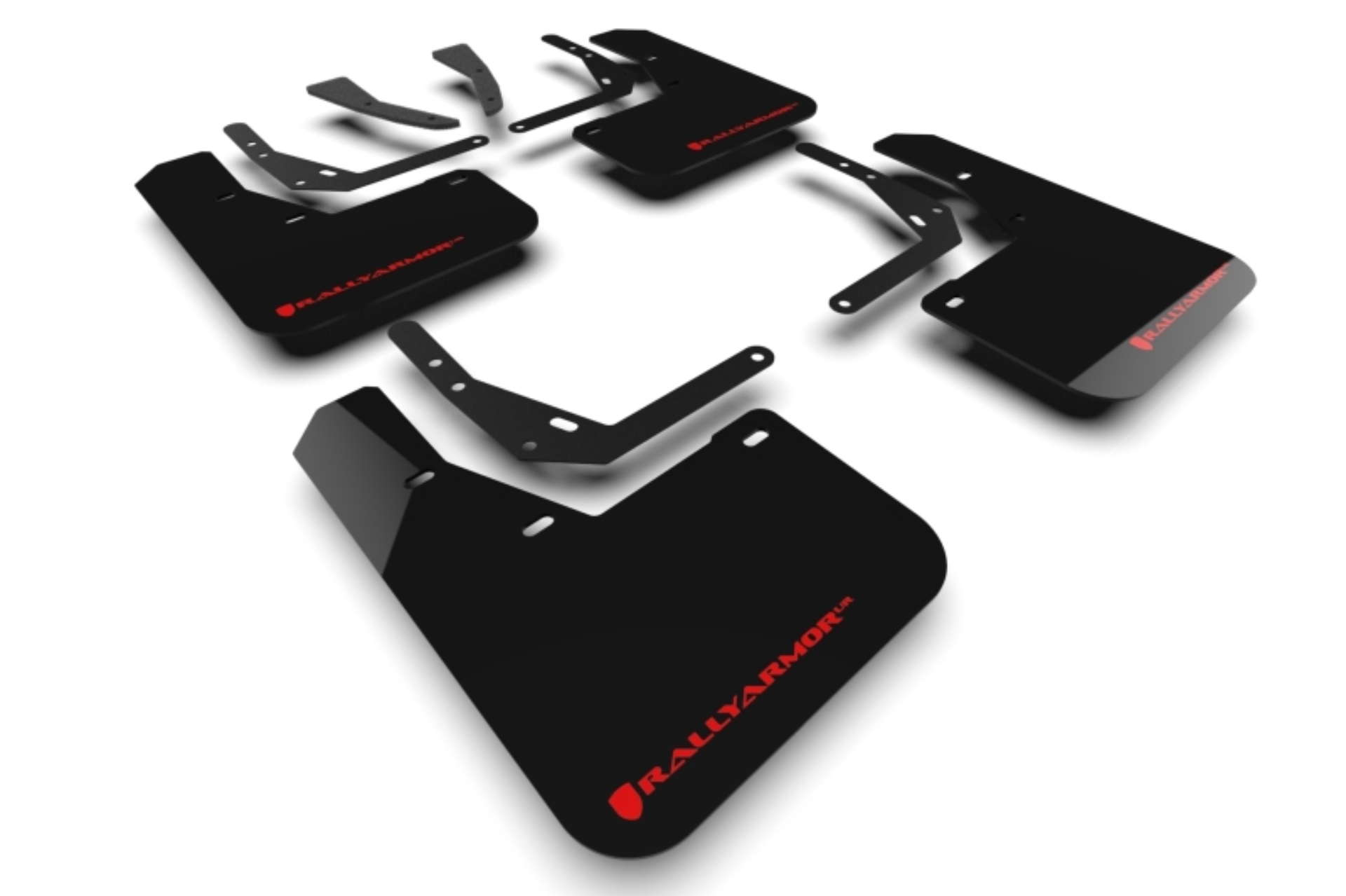 Picture of Rally Armor RAL UR Blk Flap/Rd Logo Mud Flaps - MF113-UR-BLK-RD