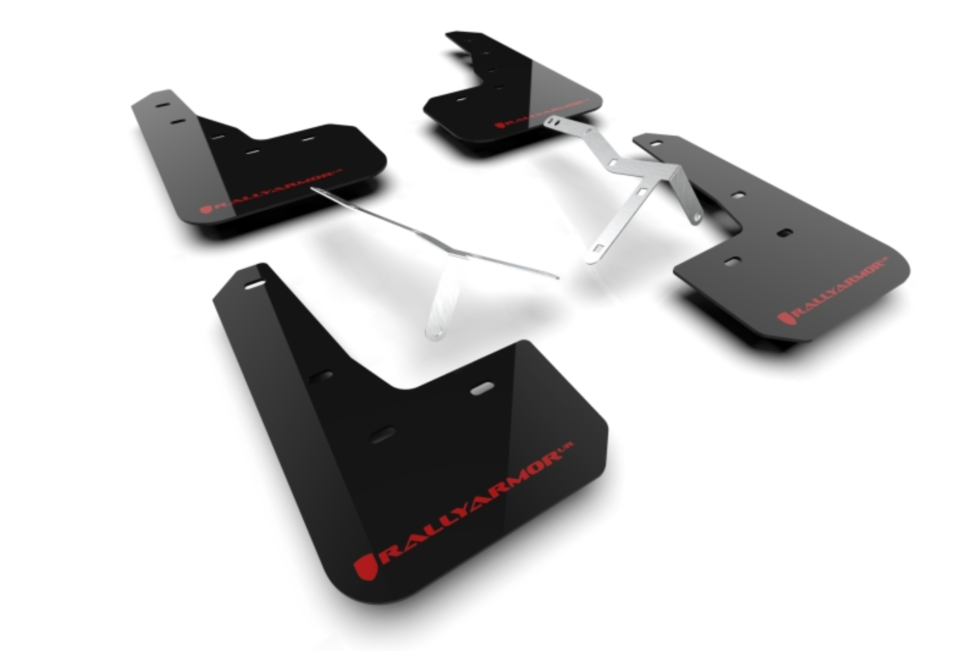 Picture of Rally Armor RAL UR Blk Flap/Rd Logo Mud Flaps - MF109-UR-BLK-RD