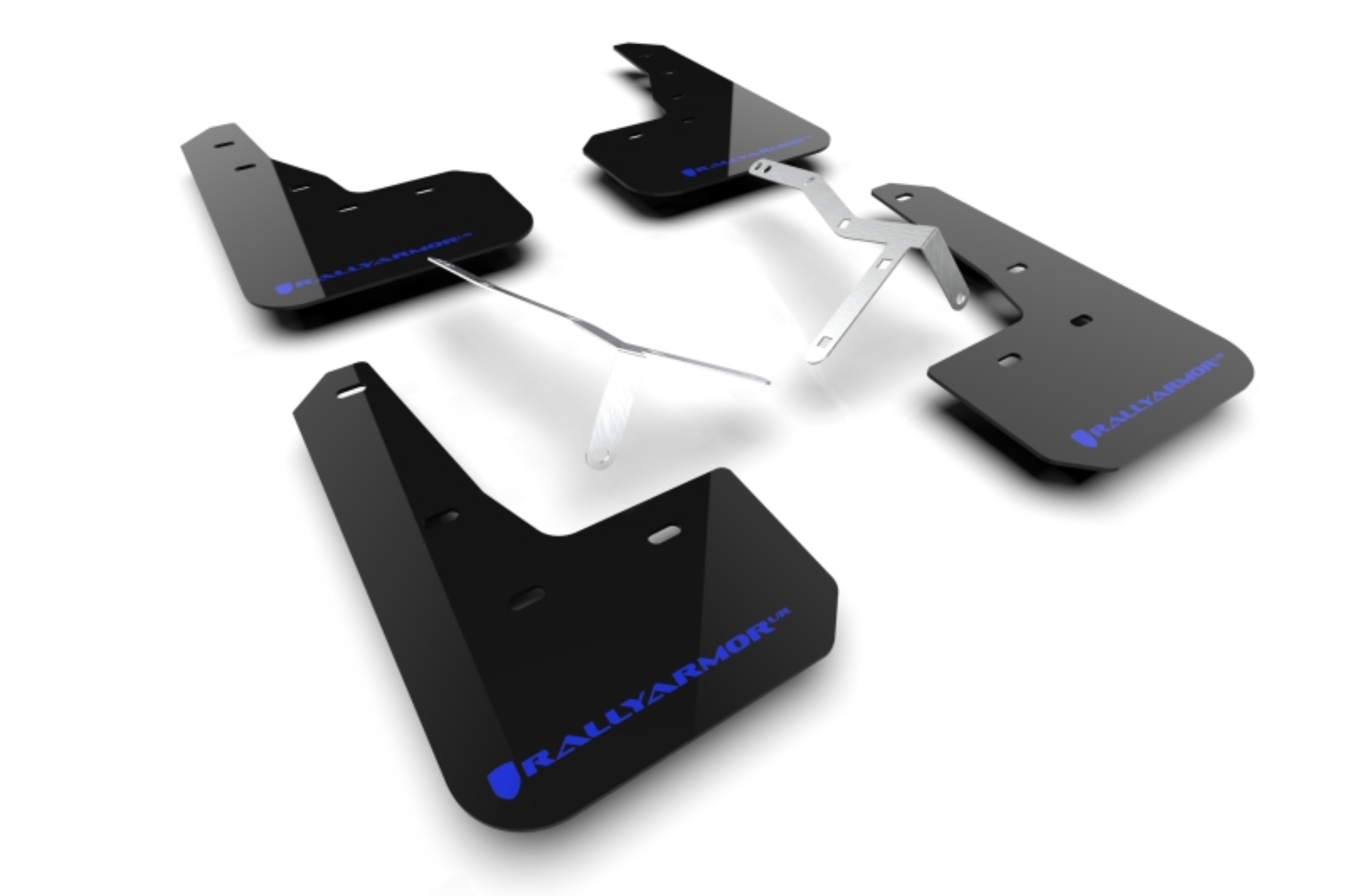 Picture of Rally Armor RAL UR Blk Flap/Blue Logo Mud Flaps - MF109-UR-BLK-BL
